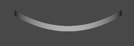 Unreal Engine view of the pipe bent downward by the gradient-driven Z offset